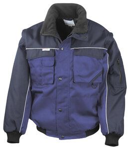 Result R71 - Workguard Zip Sleeve Heavy Duty Jacket Royal/Navy