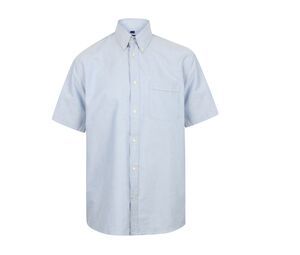 Henbury HY515 - Short sleeve classic Oxford shirt Oxford Blue