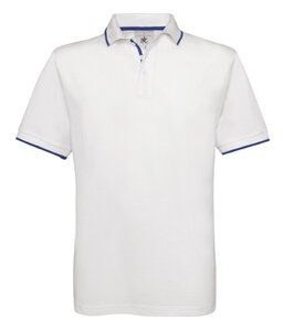 B&C BC430 - Cotton Polo Shirt with Contrasting Collar and Sleeves