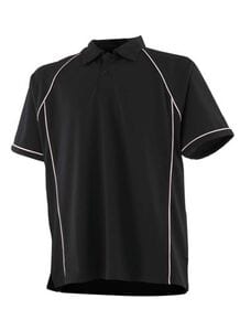 Finden & Hales LV370 - Performance Polo Men Black/White