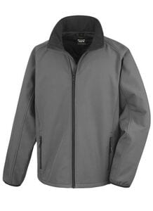 Result RS231 - Men's Fleece Jacket Zipped Pockets Charcoal/Black