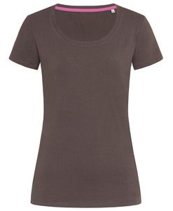 Stedman STE9700 - Crew neck T-shirt for women Stedman - CLAIRE Dark Chocolate