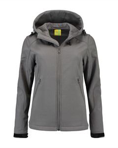 Lemon & Soda LEM3627 - Jacket Hooded Softshell for her Pearl Grey