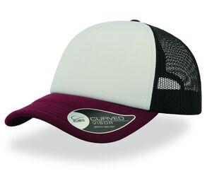 Atlantis AT011 - Rapper Cap White / Black / Burgundy