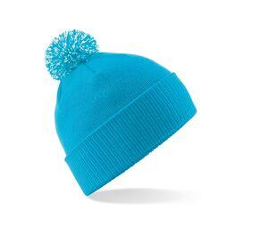 Beechfield BF450 - Snowstar beanie Surf Blue / Off White