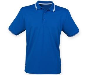 Henbury HY482 - Polo collar and contrasting sleeves Royal / White