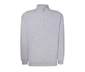 JHK JK298 - Zip neck sweatshirt Ash Grey
