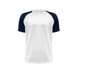 JHK JK905 - Baseball sport T-shirt White / Navy