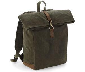 Quadra QD655 - Traditional oilcloth backpack Olive Green