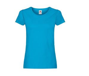 Fruit of the Loom SC1422 - Women's round neck T-shirt Azure Blue