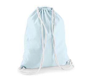 Westford Mill WM110 - Cotton gymsac Pastel Blue / White