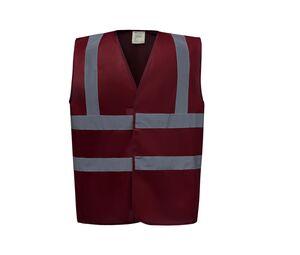 Yoko YK100 - High visibility 2 b&b vest Child (HVW100CH) Maroon