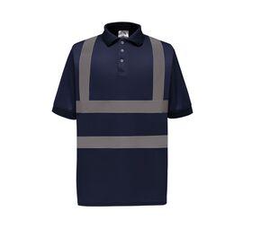 Yoko YK210 - High visibility short-sleeved polo shirt Navy