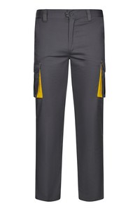 Velilla 103024S - TWO-TONE STRETCH TROUSERS Grey/Yellow