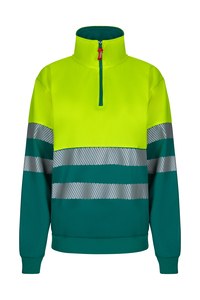 Velilla 305703 - RS TWO-TONE SWEATSHIRT GREEN/HI-VIS YELLOW