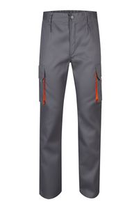 Velilla 103004 - TWO-TONE TROUSERS Grey/Orange