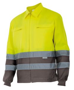 Velilla 153 - HV TWO-TONE JACKET GREY/HI-VIS YELLOW