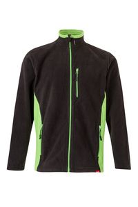 Velilla 201504 - TWO-TONE FLEECE JACKET Black/Lime Green