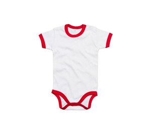 BABYBUGZ BZ019 - Baby bodysuit with contrasts White / Red