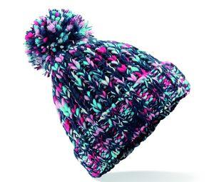 Beechfield BF487 - Twister beanie with pom-pom