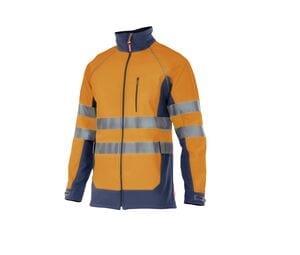 VELILLA V6001 - HIGH-VISIBILITY TWO-TONE SOFTSHELL JACKET